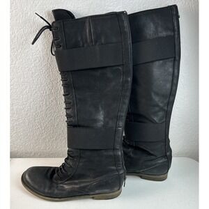 Ld Tuttle Black Knee High Leather Boots ‎ 8.5/39 41491